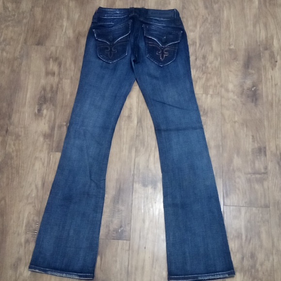 Rock Revival Women's 26 Stephanie Bootcut Embellished Purple Accents NWOT - Picture 3 of 10